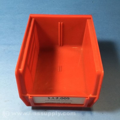 Akro Mils 30 210 Red Plastic Stacking Bin, 5-3/8'' x 4-1/8'' x 3'' USIP