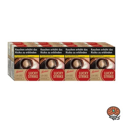 Lucky Strike Authentic Red/Rot Super Box 1 Stange Zigaretten 8x 28 Stück
