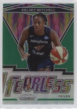 2021 Panini Prizm WNBA Fearless Green Prizm Kelsey Mitchell #7 sq1