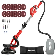 950W 8-Amp Drywall Sander with Vacuum Attachment, Lijadora para Drywall, 7 Va...