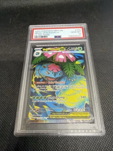 2025 Pokemon Mega Evolution En - Mega Venusaur Ex Ultra Rare #155 PSA 10 Gem Mt
