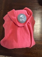 Trtl Travel Pillow One Size Pink Fleece Cover Airplane Neck Shoulder Support