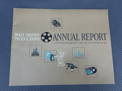 Rare Vintage Walt Disney 1967 Annual Report To Shareholders & Employees