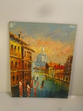 Vintage Oil Painting On Wood Panel