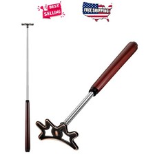 Pool Bridge Stick Retractable Cue Bridge Removable Head Wooden Handle 55 Inch