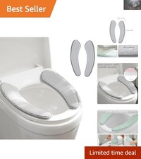 Universal Fit Toilet Seat Cushion - Thick Plush Comfort with No Residue Adhesion