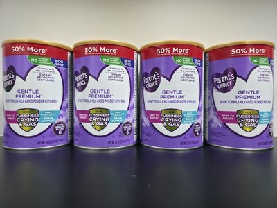 Parent's Choice Gentle Premium Baby Formula 34 oz. Lot of 4 SEALED/EXP: 01/30/27