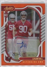 2022 Absolute Rookies Spectrum Orange Signatures 34/75 Logan Hall #185 Auto 10ev