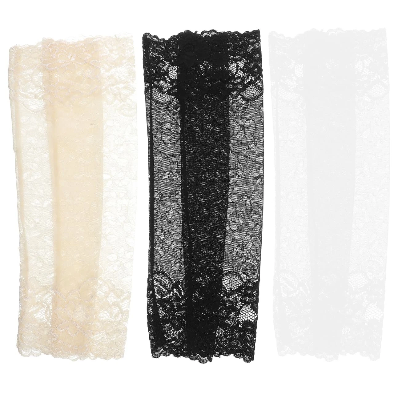 Lace Breathable Elastic Arm Sleeves for Women Sun Protection Sleeve with Elbo...