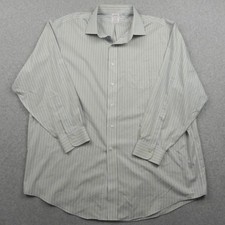Brooks Brothers Shirt Mens 18-34 Madison Non-Iron Button Up Striped Long Sleeve