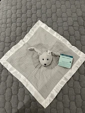 Aden + Anais Classic Muslin Lovey - Solid Micro Chip Grey Bunny - NEW!