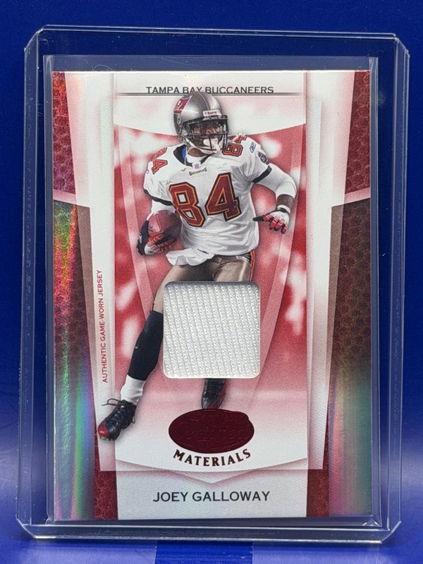 JOEY GALLOWAY 2007 Leaf Certified Materials #53 Game Used Jersey Card /125