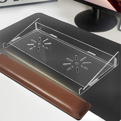 ］Acrylic Tilted Computer Keyboard Stand For Easy Ergonomic Typing Clear Keyboard