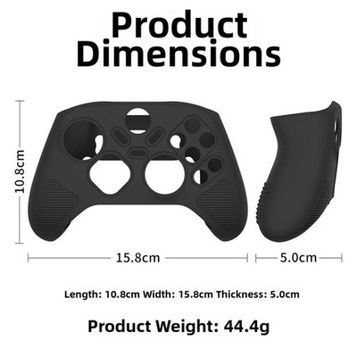 Schwarze weiche Silikon Controller Hülle für Flydigi Vader 5 Pro für stoßfest