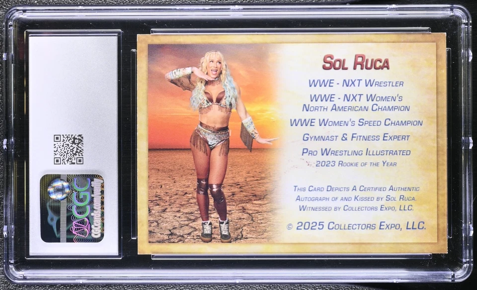 Sol Ruca 2025 Collectors Expo Autógrafo Beso CGC 8 Automático 10 EE. UU. Cinturón Desierto Foto 3 de 4