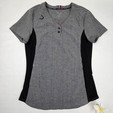 Cherokee Scrub Top Womens Extra Small iFlex V Neck 5 Heather Gray