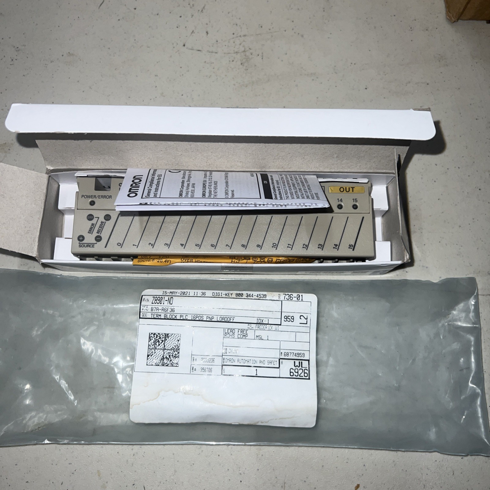 OMRON B7A-R6F36 / B7AR6F36 (BRAND NEW) Link Terminals 2121s