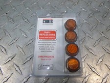 Amber Mini License Plate Reflectors - 4 Pack - Chris Products Ch4a