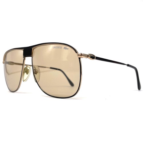 Vintage LACOSTE 171 "BLACK/GOLD" sunglasses - France 90's - Photocromic - Large - Bild 5 von 8