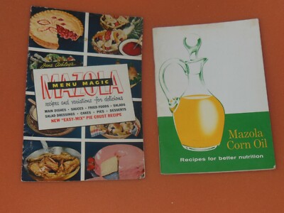 1951 Mazola Menu Magic 1957 Corn Oil Cake Pie Stew Recipe Cook Book Booklet Lot