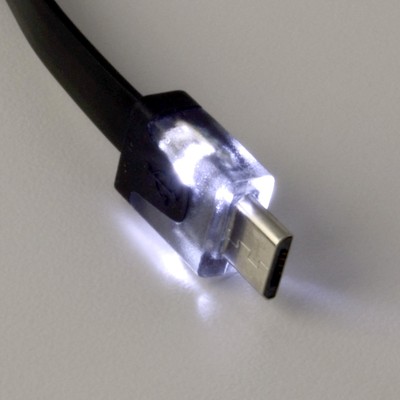 Light up Micro USB Cable LED Flat Charging Cord for Samsung, Kindle, HTC, Moto X