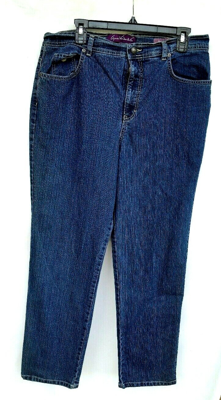 Gloria Vanderbilt Jeans Womens Size 16 Average Amanda Dark Wash