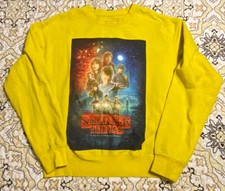 STRANGER THINGS Netflix Yellow Sweatshirt Adult S E 