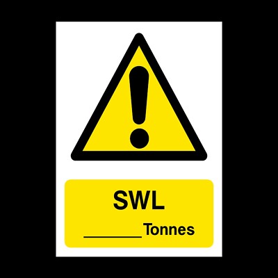 Segnale Di Avvertimento S.W.L Tonnellate – Adesivo - Foto 5