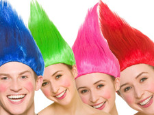 Troll Wig Bright Colour Festival Elf Cosplay Cartoon Fancy Dress