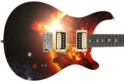 Guitar Skin 5 Star Electric Axe Wrap Bass Body Reface Caramel Sun Planet 822