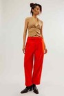 Free People Needed Breaking Trousers Mid Rise Wide Leg Pocket Button Pants M 8 — photo 1