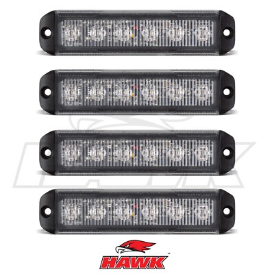 4x UNIVERSAL 120MM GELBE LED LICHTLEISTEN VAN DACH ERHOLUNG LKW BLITZBLITZ STROBE KIT