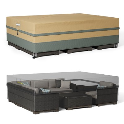 GREENER Patio Furniture Covers, Waterproof Outdoor Table Furniture Cover, Win...