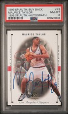 1999-00 UD SP Authentic Buyback MAURICE TAYLOR 1998-99 SP #43 Auto Rare PSA 8