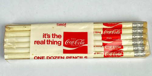 12 Coca Cola Coke Pencils Its The Real Thing Wallace Sealed Advertising Vintage