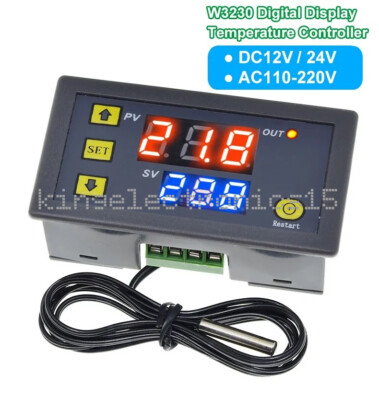 W3230 Digital Temperature Controller Thermostat 20A -55 -120  Relay Output DC/AC