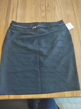 Liz Claiborne Size 16 Black Pencil Skirt With Belt-Brand New-SHIPS N 24 HOURS