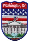Washington D.C Patch Iron-on Badge Travel US Capitol Souvenir White House Emblem