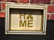 Disney Parks wood white and gold Mickey Mouse Photo frame MOS/NWT