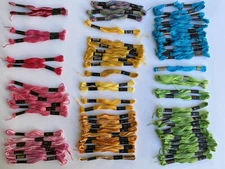 VINTAGE LOT 75 Pieces American Thread Co Embroidery EACH 8 YARDS Star Six Strand