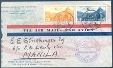 China 1937 Apr.26 Shanghai to Mannila   -- cover