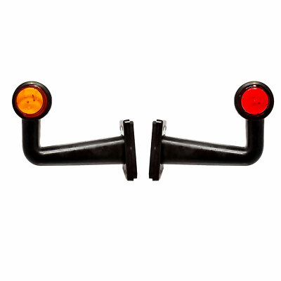 LED End Outline Marker Lamp Set 12v with 6 SMD for Truck Trailer Bus Red Amber