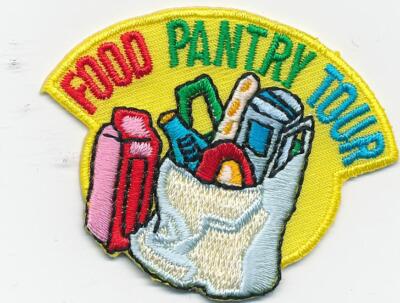 Girl Boy Cub FOOD PANTRY TOUR Fun Patches Crests Badges SCOUT GUIDE Visit Giving