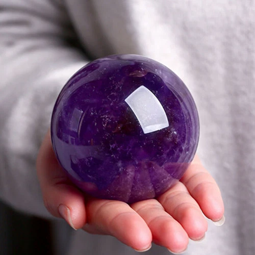 40~70mm Natural Amethyst Quartz Stone Sphere Crystal Ball Healing Gemstone - Picture 21 of 21
