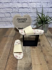 Coach Uli Sport Slide Floral Print Cream Size 9B