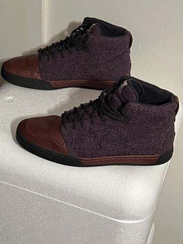 bang Chapel Return RARE Harris Tweed x NIKE Air Royalty Mid Leather Purple Sneakers | eBay