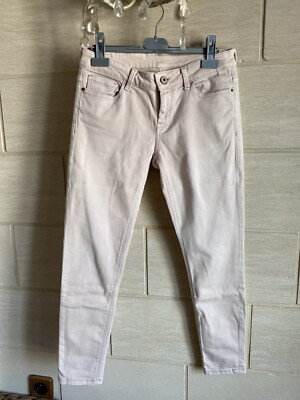 Jeans Pantalon Zara Rose Clair Nude Taille 36 Slim Skinny
