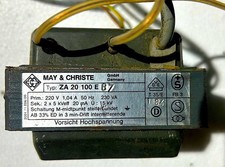 May und Christe ZA 20 100E Zündtransformator Zündtrafo für div. Ölbrenner