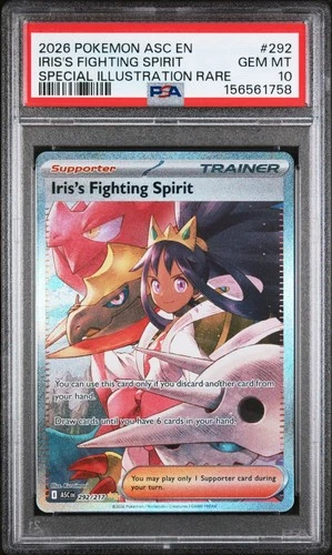 PSA 10 Iris's Fighting Spirit 292/217 - Ascended Heroes SIR - Graded Pokémon