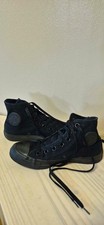 Converse All Star High Top Shoes - solid Black - size Women's 6, Men's 4